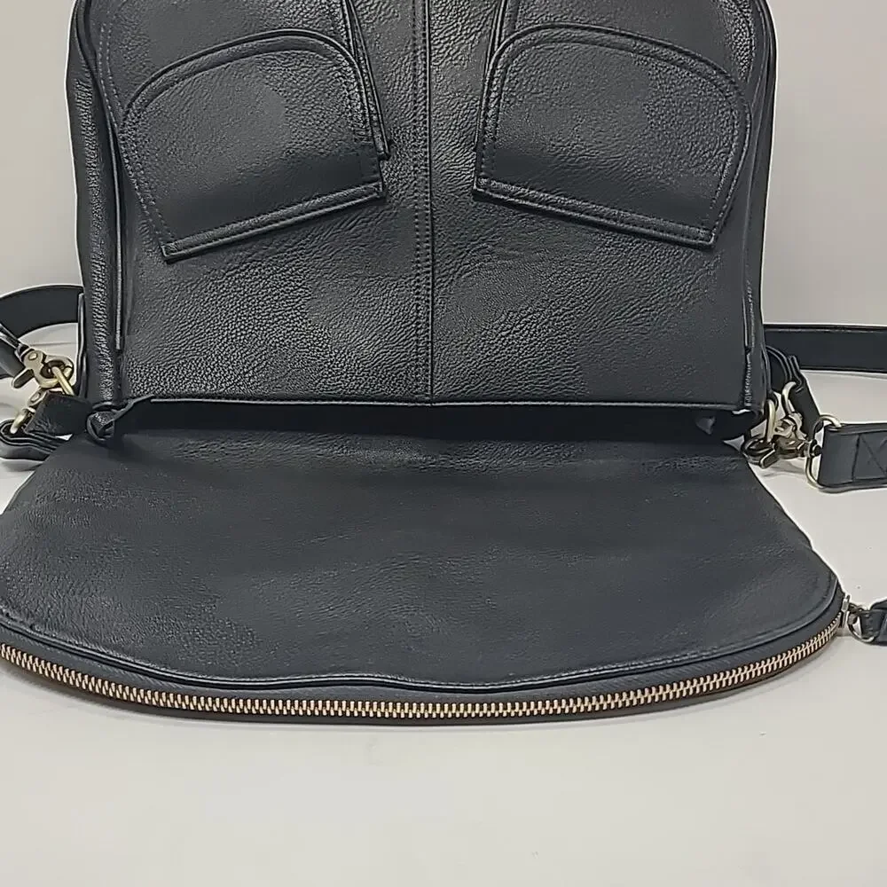 Johansen Tote Betsy Style Camera Bag DSLR Black Faux Leather LARGE - EUC